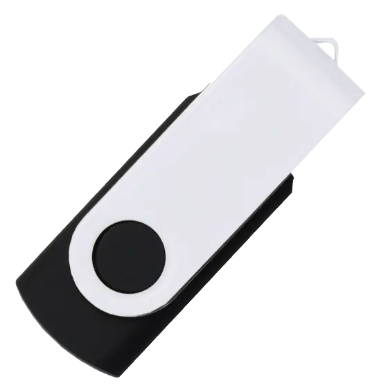 Black Twister Duo White USB Stick