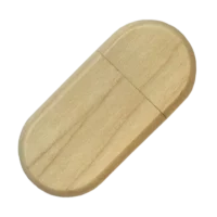 Light Wooden Pebble USB Stick