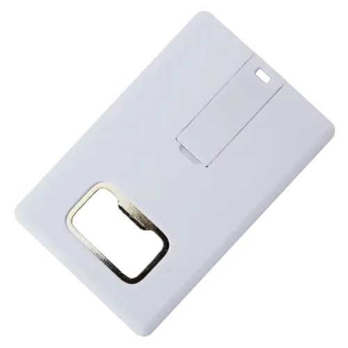 White Card Bottle Opener USB Stick