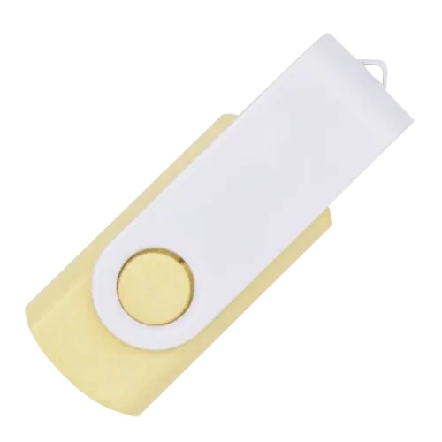 White Eco Twister Duo USB Stick