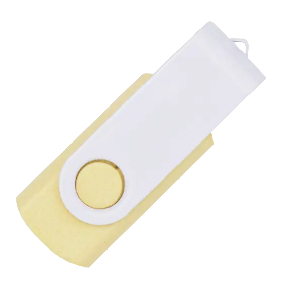 White Eco Twister Duo USB Stick