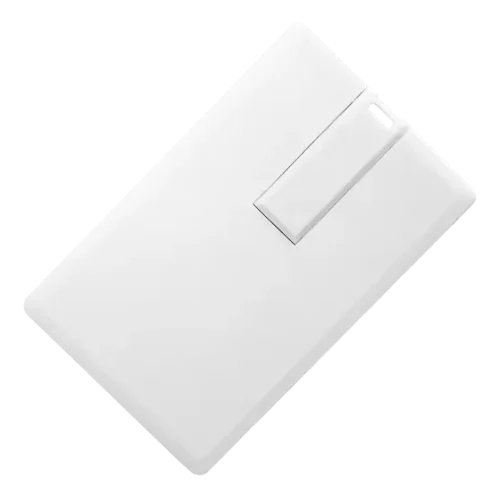 White Slim Card USB Stick