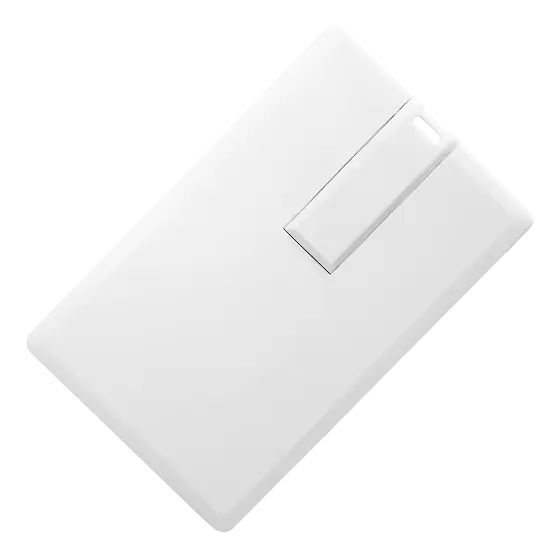 White Slim Card USB Stick