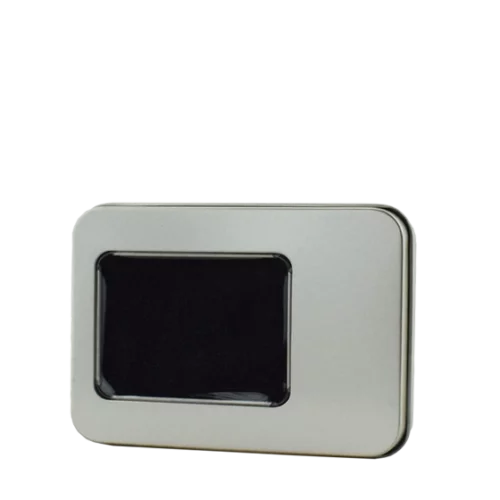 Small Metal Tin With Window USB Box