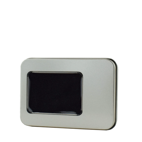 Small Metal Tin With Window USB Box