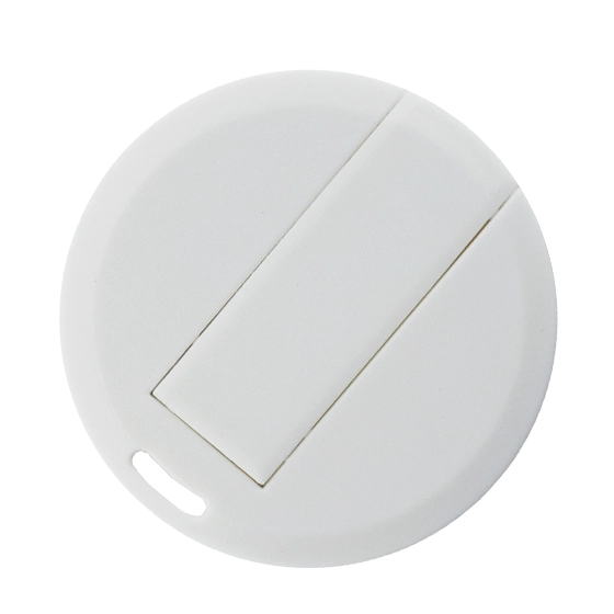 White Circle Slim Card USB Stick