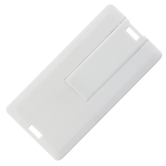 White Mini Slim Card USB Stick