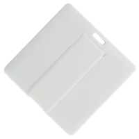 White Square Slim Card USB Stick